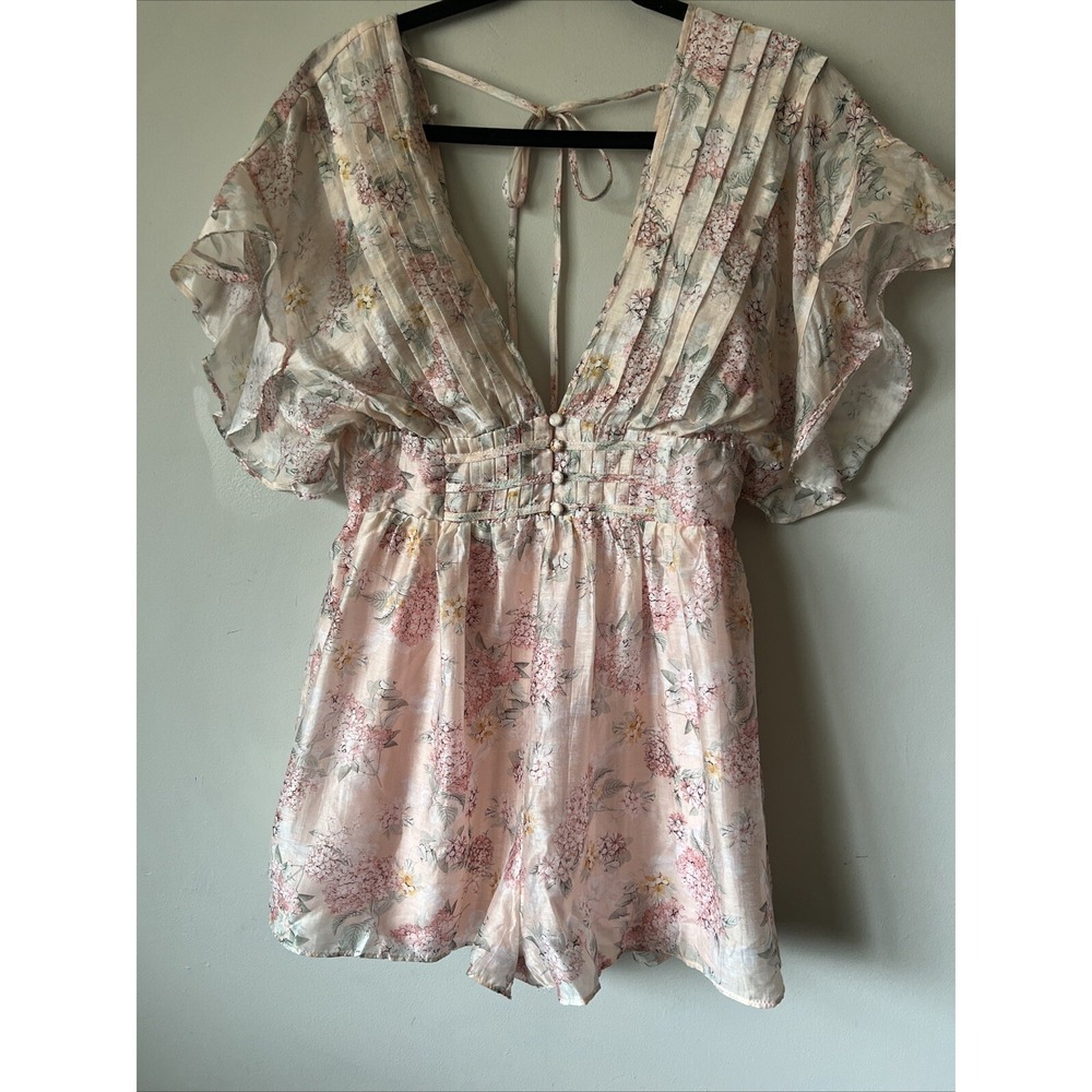 NWT Storia Fancy Floral Romper Size Small NWT Romantic Cottagecore